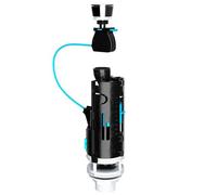 SPARES2GO Valvola universale a doppio scarico WC da 3,8 cm e 5,1 cm, kit pulsante per cassetta WC (cavo da 300 mm)