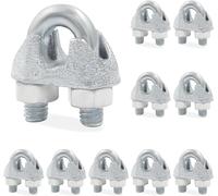 Sparesdeal Morsetto a U resistente, per funi metalliche, filettato, bullone a U per loop metallici, sartiame, palestra, chiusura a morsetto, clip per cavi, fissaggio sella (confezione da 2) (5 mm