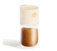 Spargipepe portatile | Saliera da viaggio | Pressione quantitativa | Dispenser di spezie, bottiglia trasparente, dosatore di spezie con coperchio, per cucinare, campeggio, barbecue