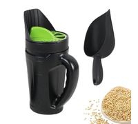Spargisale | 2,5 l di dimensioni regolabili di apertura dispenser con pala - shaker multi foro, spargitore di cibo per terra, per giardino, prato