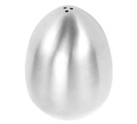 Spargisale e pepe, bottiglia, barattolo per spezie a forma di uovo, saliera e pepe multiuso, 3 fori, a prova di perdite, in acciaio inox, saliera e pepe per la cucina (argento)