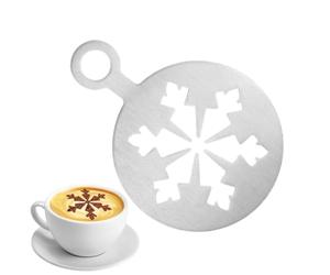 Spargitore per cacao caffè disegno cappuccino forma fantasia caffè stampa modello schiuma spray torta stencil zucchero a velo colino