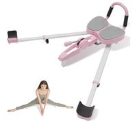 Spargitore per gamba a 3 bar, barella scissione, 0-180 ° stretching diviso, cuscinetto di carico 440 libbre, attrezzatura per fitness, danza, yoga pink