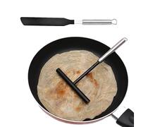 Spargitore per pancake in metallo - Strumenti di crepe non stick, kit di utensili a piastra piatta | Accessori per raschietto per forno inossidabile, pacchetto di strumenti di cottura leggero con mani