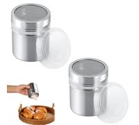Spargitore per zucchero a velo, 2 pezzi in acciaio inox, spargicacao, spargitore per cappuccino, cacao, spargitore per zucchero a polvere, per cioccolato, zucchero a velo, zucchero, sale, cacao,
