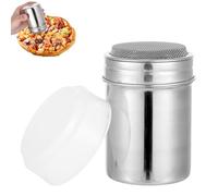 Spargitore per zucchero a velo in acciaio inox con coperchio, spargicacao per cappuccino e zucchero a velo, macina zucchero a velo, setaccio fine per zucchero e spezie, matcha shaker shaker spargitore