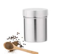 Spargitore per zucchero a velo, in acciaio inox, per zucchero a velo, macina per zucchero a velo, macinino per cacao, filtro con coperchio, set di shaker per farina, spargitore per zucchero, sale