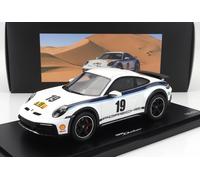 SPARK 1/18 PORSCHE 911 992 RALLY DAKAR DESIGN 2022 CON VETRINA MODELLINO AUTO