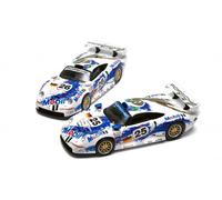 SPARK 1/64 SET 2 PORSCHE 911 GT1 25 26 LE MANS 1996 MODELLINO STATICO DIECAST