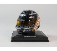 Spark Model Aston Martin F1 Team, Ufficiale 2024, Fernando Alonso Silverstone Special Edition, 1/5 Scale Mini Casco, Nero