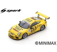 SPARK MODEL S8501 PORSCHE 911 GT3 CUP N.2 CARRERA CUP SCANDINAVIA 2018 L.SUNDAHL