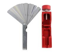 Spark Plug Measurement, Plug Feeler Tool, Spark Measuring Tool, Efficient Plug Gapping, Spark Gapper Tool, Spark Plug Feeler, Strumento di misurazione per plugs, Spark Adjustment Tool, rosso, Se