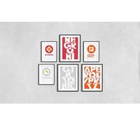 Spark Society Poster Cocktail - Set 6 Stampe A3/A4 (Gin Tonic, Aperol Spritz, Negroni) | Decorazioni Parete Bar, Cucina, Soggiorno, Home Bar | Carta 300 g | Senza Cornice