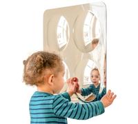 SPARK & WOW Specchio da parete sensoriale per bambini, grande, 4 bolle, per bambini dai 6 mesi in su, in acrilico, facile da pulire, stimola lo sviluppo cognitivo