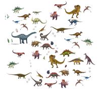 Spark Your Child's Curiosity con 4 Fogli di Adesivi Murali Dinosauro Luminoso