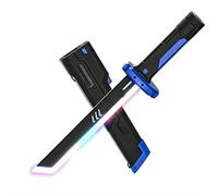 Sparkblade Sword, Blade with Multicolor LED Lights And Sound Effect,Dual-Wield And Double-Bladed Configuration Options,USB C Rechargeable Swords for Costumes, Cosplay Toy (Blue)