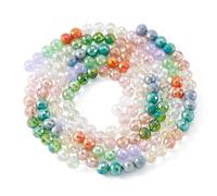 Sparkeads 144 perline di vetro rotonde sfaccettate da 8 mm, perline distanziali sfuse per collane, orecchini, bracciali, gioielli fai da te