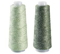 Sparkeads 2 rotoli di filo di cotone da 1 mm per uncinetto, treccia, sottile, macramè, filo per gioielli, collane, bracciali, orecchini, creazione di gioielli fai da te