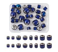 Sparkeads 28 perline europee fai da te con rilevamento della temperatura, perline europee a rondella e cilindro, distanziatori in acciaio inox, perfetti per la creazione di gioielli, portachiavi