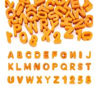 Sparkeads 36 perline europee in acrilico con lettere dalla A alla Z | Perline con foro grande con lettere iniziali per creare gioielli, collane, bracciali, fai da te, colore: arancione
