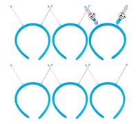 Sparkeads 5 cerchietti per capelli in plastica con perline, 210 x 120 x 14 mm, per donne fai da te, fascia con perline, decorazione per feste, danza, blu cielo scuro