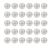 Sparkeads 50 perline in argento Sterling 925 da 4 mm, perline distanziali rotonde senza cuciture lisce color argento perline sfuse per collane fai da te bracciali, anelli, orecchini, accessori per