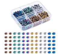 Sparkeads 600 perline rotonde piatte a disco, 3,5 x 2 mm, perline di ematite sfuse, perline distanziali sfuse per gioielli fai da te orecchini da donna collana braccialetto dell'amicizia accessorio