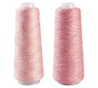 Sparkeads Cordoncino in cotone sottile da 300 m, 1 mm, rosa, sottile, macramè, uncinetto, treccia, gioielli, perline, collane, bracciali, orecchini, creazione di gioielli fai da te