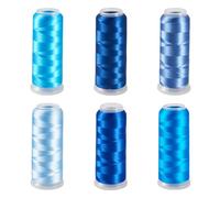 Sparkeads Filo per punto croce, 9600 m, 0,3 mm, filo da ricamo in velluto, per braccialetti fai da te, ciondoli, ricami, colore: blu cielo scuro