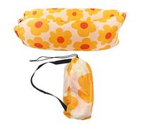 SparkFeng Canapé gonflable, chaise longue portable gonflable en tissu polyester 190T résistant aux déchirures, conception à remplissage par le vent sans pompe, livré avec sac de rangement (Fiore)
