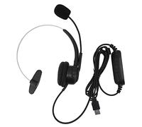 SparkFeng Cuffie USB con microfono con cancellazione del rumore, cuffie per call center per riunioni di lavoro, cuffie professionali da ufficio con controllo del volume, cavo da 2,1 m per