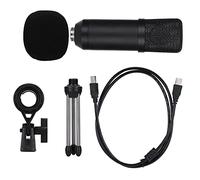 SparkFeng Portable Condenser USB Microphone, USB Microphone for PC Laptop, Cardioid Polar Pattern High Sensitivity Mic with Tripod Stand and Foam Windscreen, Plug and Play for Online Singing (Nera)