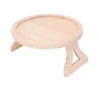 SparkFeng Vassoio per bracciolo del divano in legno, portabicchieri pieghevole per divano con gambe regolabili, tavolino da bracciolo a clip per soggiorno, vassoio laterale portatile per lib