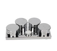 SparkFeng Watch Oil Cup Stand in Acciaio Inox con 4 Vaschette, Supporto Riutilizzabile per Olio da Orologeria, Ideale per Riparatori Professionisti e Amatoriali