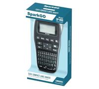 SparkGo SP-H55 - Etichettatrice portatile compatta in ebraico e inglese, con oltre 200 simboli e memoria di facile accesso, colore: nero