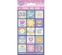 Sparkle and Shine - Adesivi scintillanti e riutilizzabili, prodotto con licenza ufficiale, riutilizzabili su superfici non porose, unisex, età 3+, da utilizzare come ricompensa, regali di compleanno