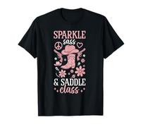 Sparkle Sass & Saddle Class Pink Cowboy Boots Cappello Western Maglietta