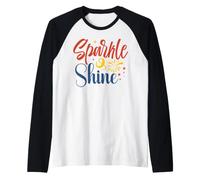 Sparkle & Shine Patriotic Memorial Day Uomini Donne Ragazzi Ragazze Maglia con Maniche Raglan