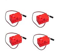 Sparkleiot 360 ° 2KG Servo Programmabile Mini Geekservo Servo Doppia Uscita Albero per Micro: Bit Raspberry Pi (2/4pcs) (Motore Rosso (4pz))