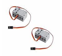 Sparkleiot 360° 2KG Servo programmabile Mini Geekservo Servo Doppia Uscita Albero per Micro: Bit Raspberry Pi (2/4pcs) (Servo Gray(2pz))