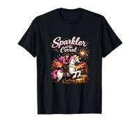 Sparkler al Corral Unicorn Wrangler Graphic Maglietta