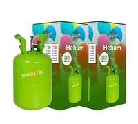 SPARKLERS CLUB® - 2 bottiglie a gas elio per 50 palloncini gonfiabili, x2 caramelle da 0,42 m3, grande bottiglia usa e getta, gonfia 100 palloncini per compleanni, matrimoni e feste, consegna 24 ore