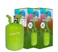 SPARKLERS CLUB® - 2 bottiglie Elio 0,17 m³ per 40 palloncini, caramelle, usa e getta, compleanno, matrimonio, festa, consegna 24 ore