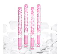 SPARKLERS CLUB® Canone con coriandoli a forma di cuore, 40 cm, confezione da 4 pezzi