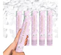 SPARKLERS CLUB Canone per coriandoli 28 cm, portata 5-8 metri, ideale per matrimoni, compleanni, feste, di alta gamma, sicuro, durevole, effetto spettacolare garantito (farfalla bianca, 2, cannoni)