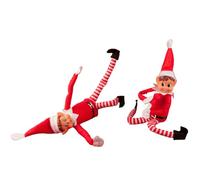 SPARKLERS CLUB Lutins - Set di 2 Elfi Cattivi Ragazzo & Ragazza in Peluche, Figure morbide e divertenti per decorazione e giochi di Natale, magia e risate per bambini e adulti
