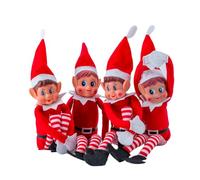 SPARKLERS CLUB Petit Lutin Coquin Farccante di Natale Elf 2 ragazzi e 2 ragazze, set di 4 elfi in peluche, ideale per preparare Natale, bambini e adulti, statuetta giocosa e morbida magia
