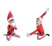 SPARKLERS CLUB Set di 2 lutini, burloni natalizi - 1 cucciolo di peluche per bambini e adulti - ideale per animazioni, scherzi, decorazioni per feste e magia di Natale per bambini e adulti