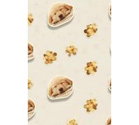 Sparkles the Golden Notebook - Sleepy Puppy Pattern: Lined Notebook for Dog Lovers - 120 Pages