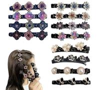 Sparkling Crystal Stone Braided Hair Clips, Braided Hair Clips for Women, Crystal Stone Braided Hair Clips, Stone Braided Hair Clips (12pcs-A+B+C)